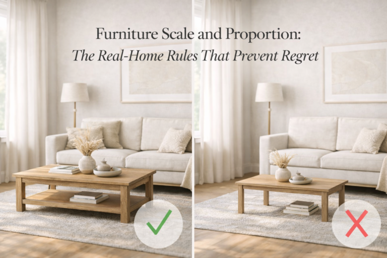 Furniture Scale and Proportion The Real-Home Rules That Prevent Regret