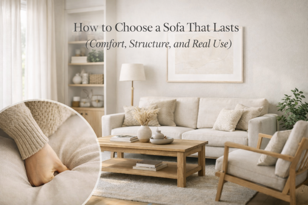 How to Choose a Sofa That Lasts (Comfort, Structure, and Real Use)
