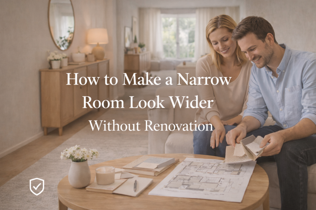 how to make a narrow room look wider